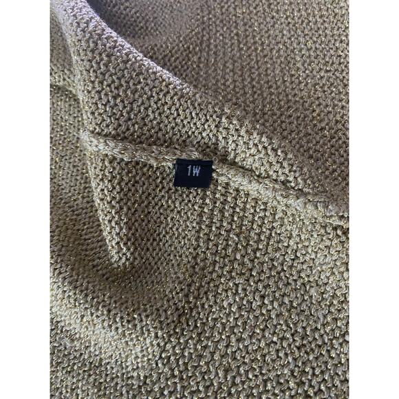 Doncaster Collection Women’s Gold Silk Blend Button Cardigan Sweater NWT Size 1W - Picture 5 of 7